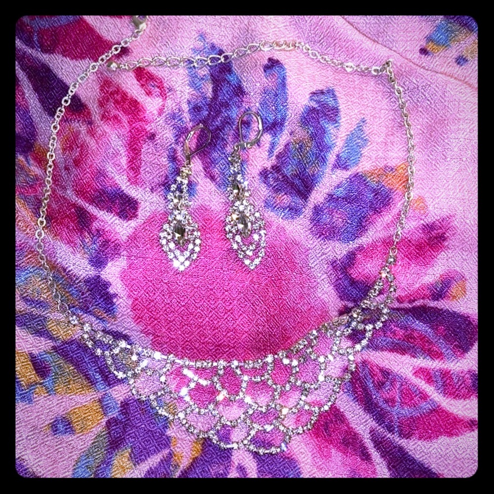 Matching necklace and earrings